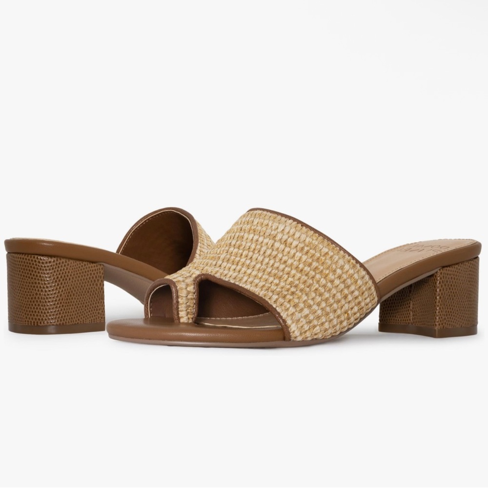 Donald J. Pliner Naia Brown Tan Mules